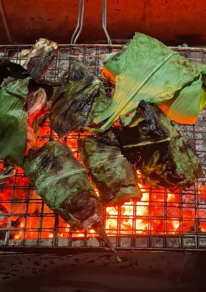 Hình của món Sườn bò nướng lá nghệ.