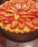 Tarta de crema y frutilla