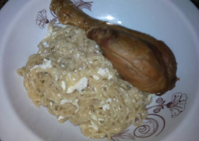 Baby indomie and mom's chicken