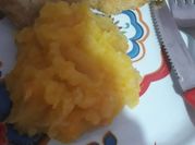 Una foto de puré zapallo al horno