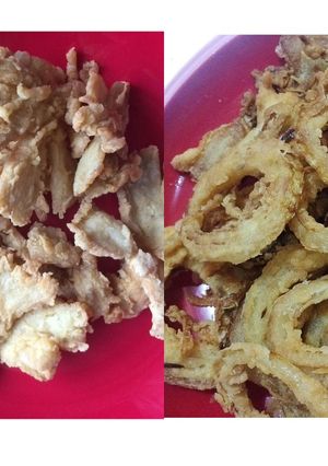 Foto resep Jamur crispy dan onion ring