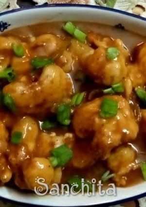 A picture of Cauliflower Manchurian.