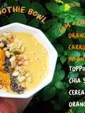 Smoothie bowl cam yến mạch carrot sữa cthuc hay sữa tươi topping hạt chia cam ngũ cốc
