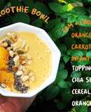 Smoothie bowl cam yến mạch carrot sữa cthuc hay sữa tươi topping hạt chia cam ngũ cốc