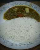 Idiyappam & peas curry