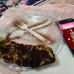 A picture of Marble Cake without oven.