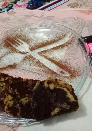 A picture of Marble Cake without oven.