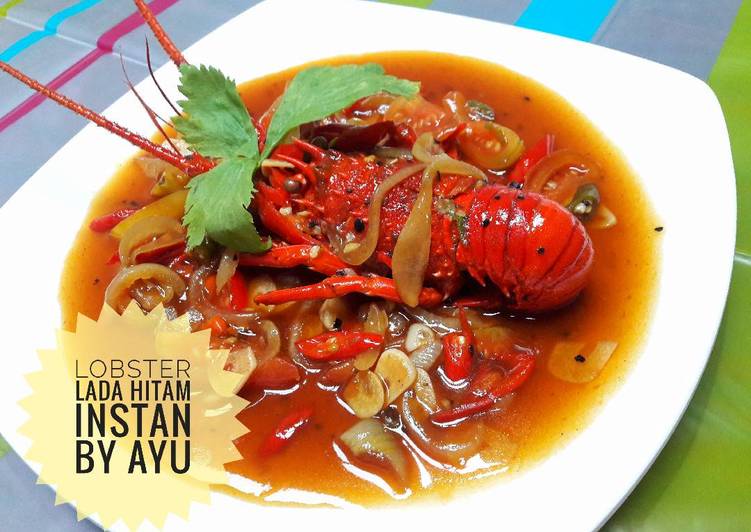 Resep Lobster lada hitam instan yang Enak Banget