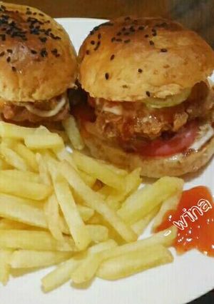 Foto resep Crispy chicken burger
