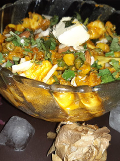 A picture of Schezwan matar paneer corn masala.
