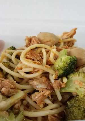 Foto resep Spageti Spicy Tuna Brocolli