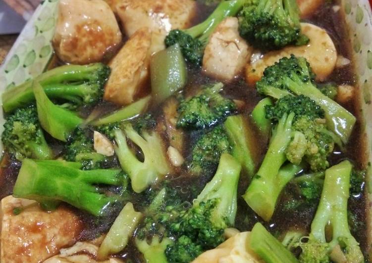 Tofu Brokoli dengan Mushroom Sauce