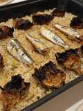 Arroz Integral con Alcachofas y Sardinas en lata