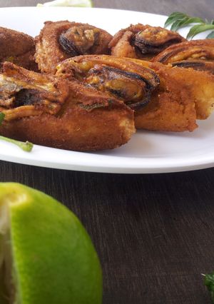 A picture of Arikadukka - Stuffed Mussels... A Malabar Special Snack...