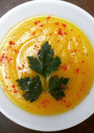 Una foto de Sopa crema de zapallo #freegluten