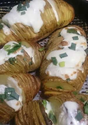 Una foto de Papas abanico al horno