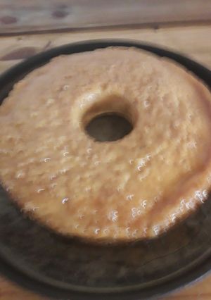 Una foto de Budín de pan sacado de acá
