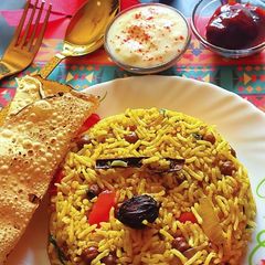 A picture of Kale Chane Ki Pulao.