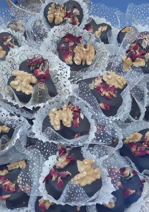 صورة لوصفة قلوب الشوكولاتة بكريمة