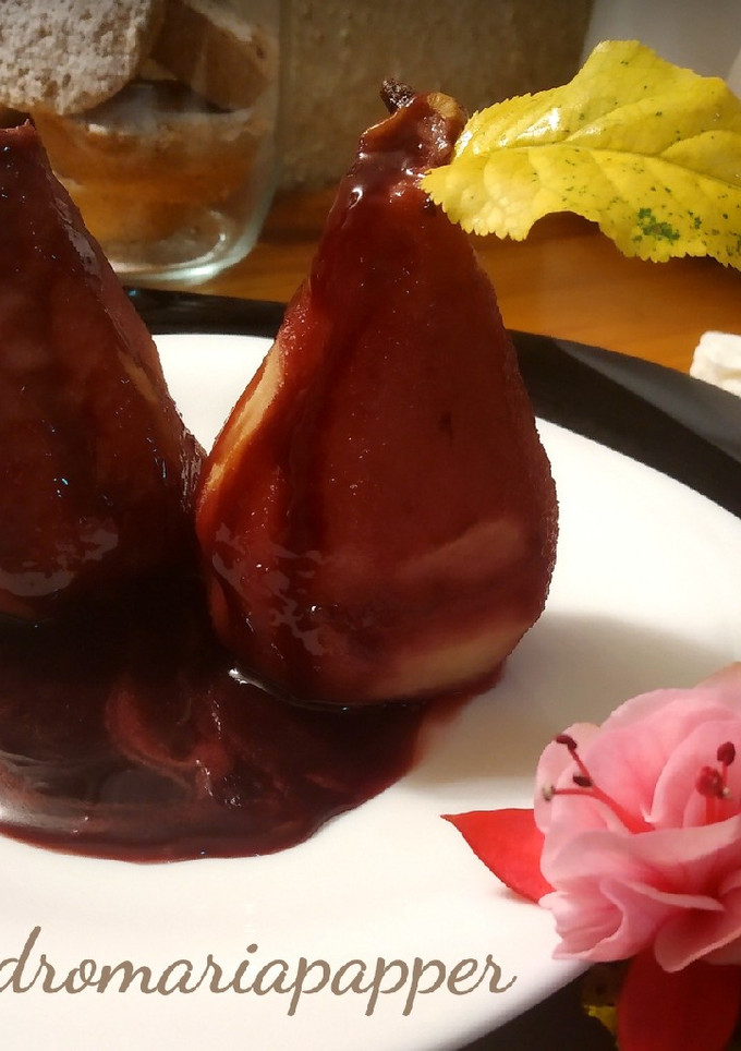 Una foto de Peras al vino (Thermomix)