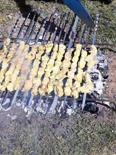 عکسی از دستور کباب مرغ روی ذغال 😋