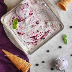 Blueberry cheesecake icecream A picture of Blueberry cheesecake icecream.