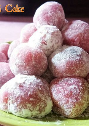 Foto resep Mochi strowbery isi kacang coklat