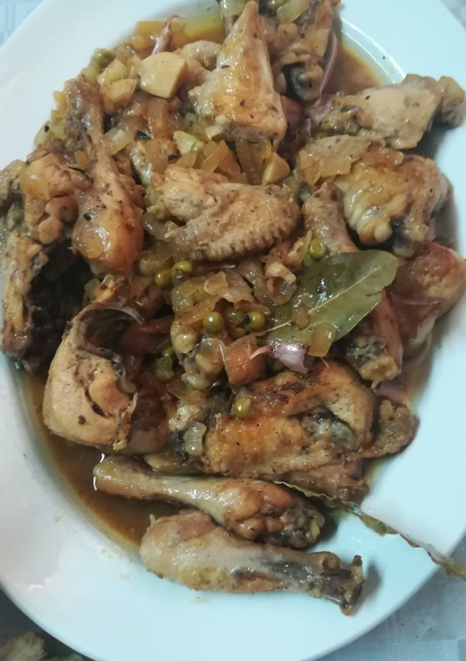 Una foto de Pollo a la sidra