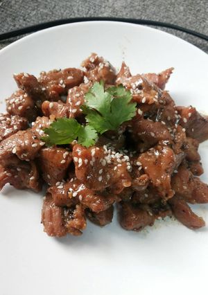 รูปของ หมูหมักพริกไทยดำน้ำมันงา