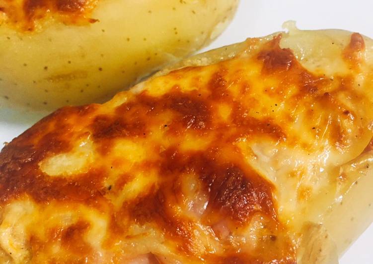 Batata recheada rápida e prática