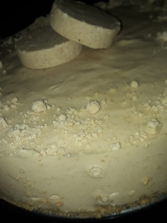 Una foto de Cheesecake de mazapán