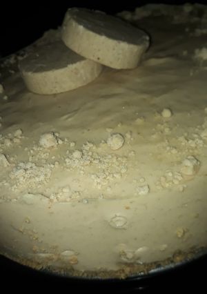 Una foto de Cheesecake de mazapán