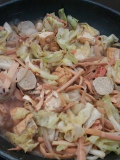 Hình của món Bắp cải kho chay.