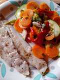 Merluza con verduras al papillote