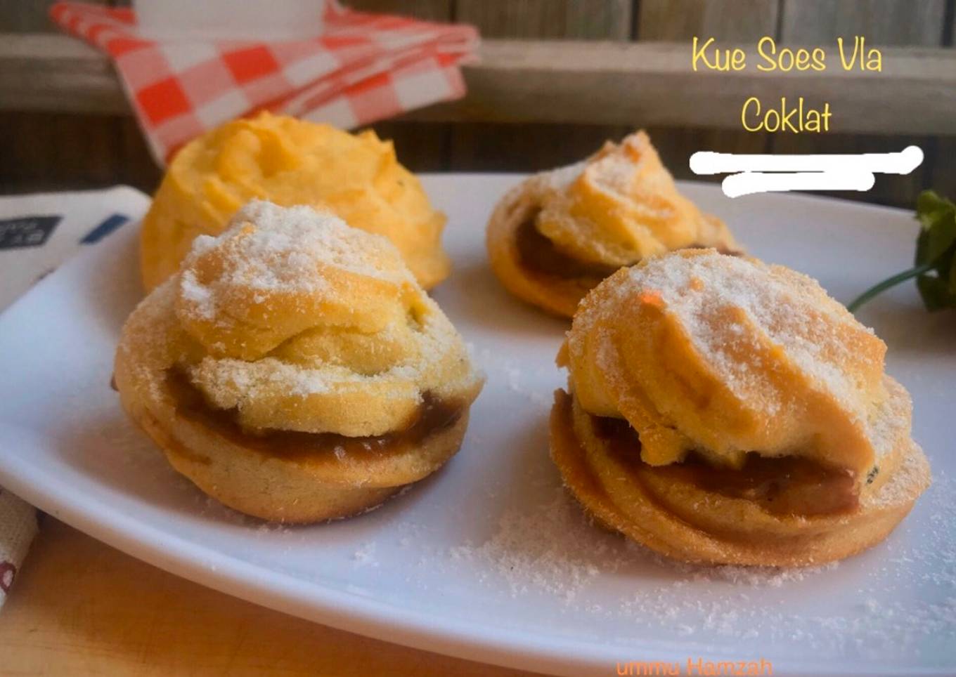 Kue Soes Vla Coklat