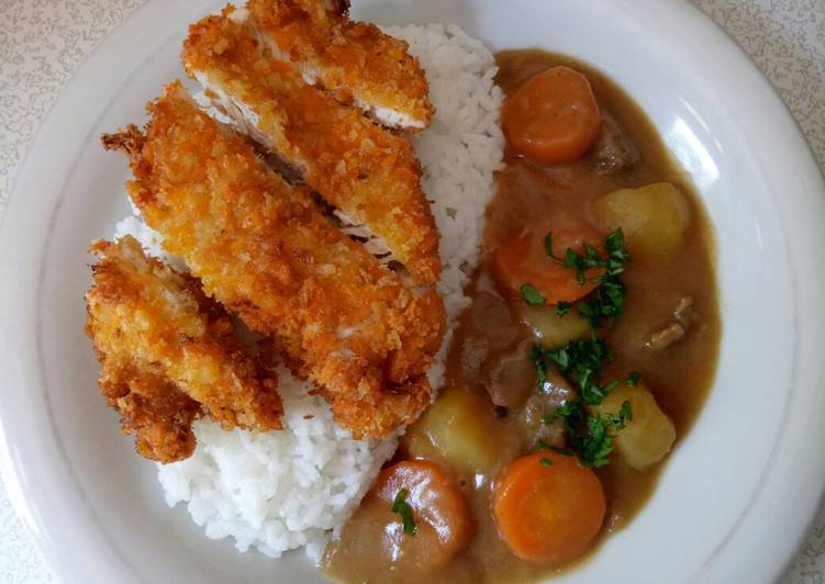 Bagaimana Membuat Japanese Chicken Katsu Curry Homemade /nasi kari jepang yang Enak Banget