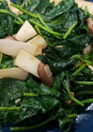 蒜炒地瓜葉 的食譜成品照片