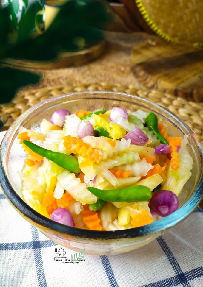 Foto resep Acar Mentah Timun, Wortel dan Nanas