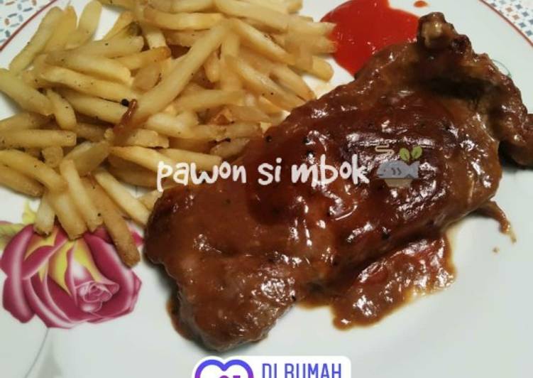 Sirloin steak dirumah aja