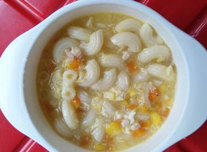 Foto resep Sup Makaroni Jagung Ayam Wortel