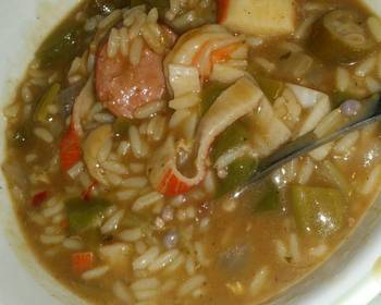 Unique Cuisine Seafood Chicken and Turkey Sausage Gumbo Yummy