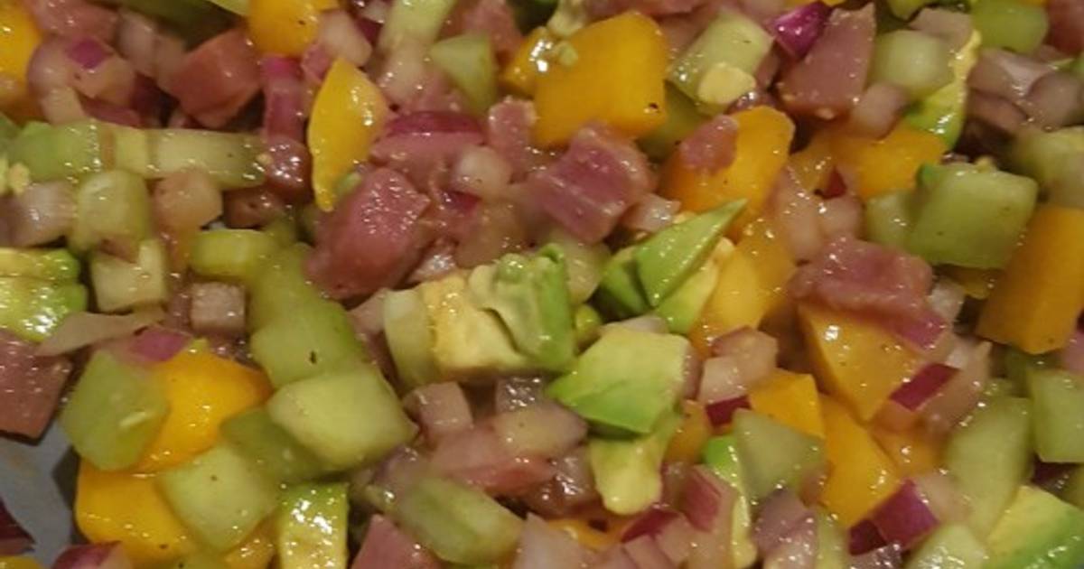 Ceviche de atún Fresco con Mango Receta de Karely'S- Cookpad