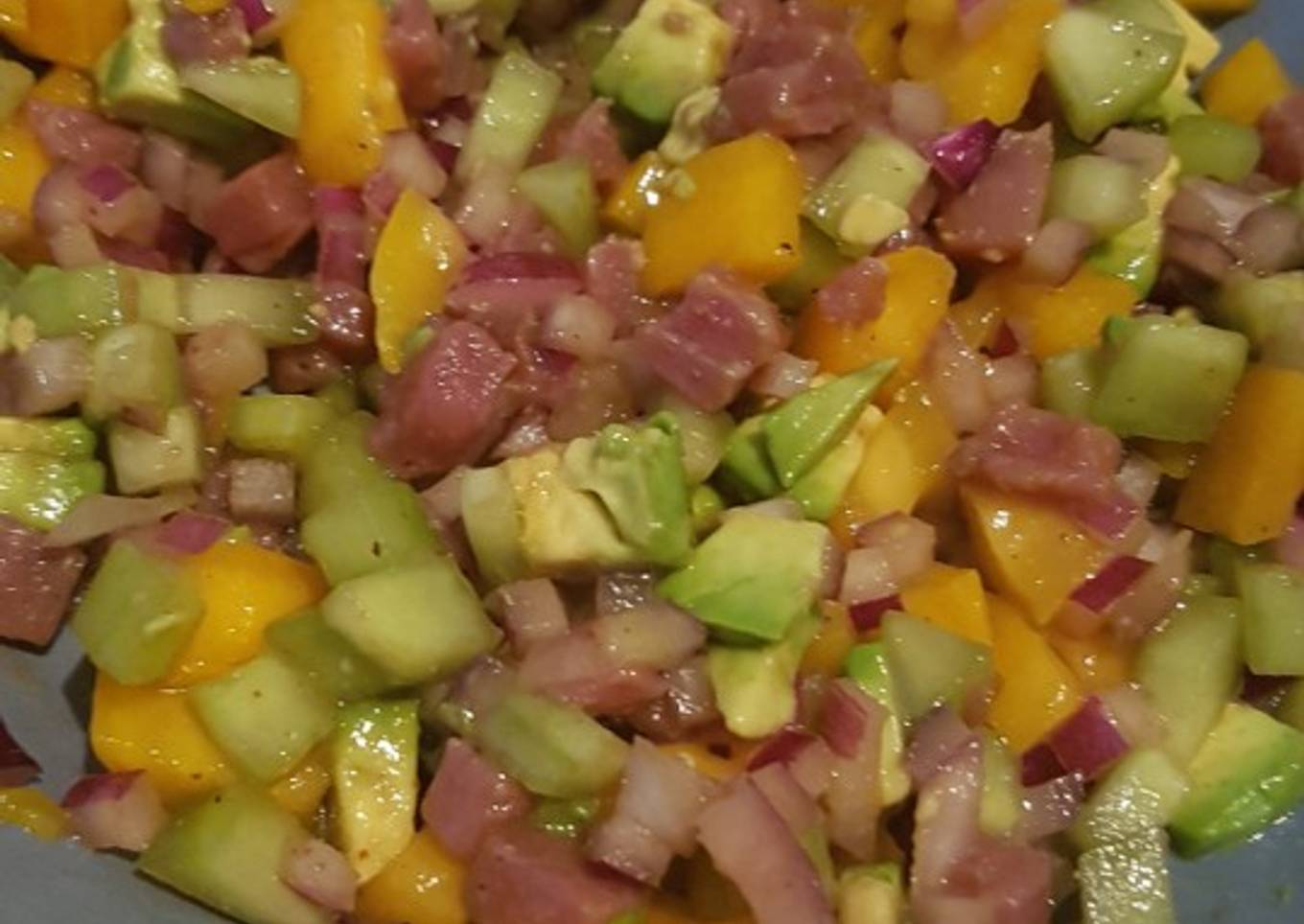 Ceviche de atún Fresco con Mango