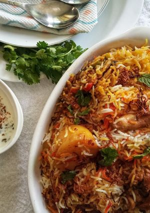 A picture of Chicken Biryani(Al rehman Style).