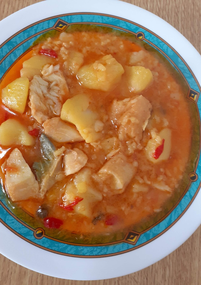 Una foto de Patatas con arroz y bacalao