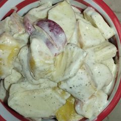 A picture of Banana apple mango creamy chaat.