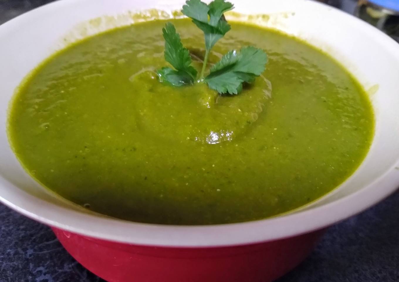 Crema con lentejas de ayer espinaca y zapallo 🧡💚