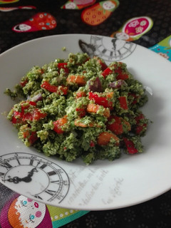 Una foto de Migas de brócoli con verduras