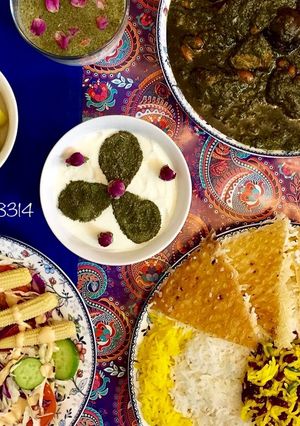 عکسی از دستور قورمه سبزی