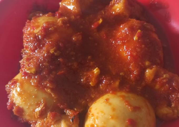 Telur tahu bumbu bali